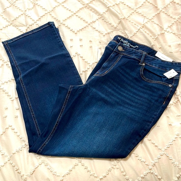 NWT Maurices 20W M Jeans Slim Bootcut‎ Midrise - Dark Rise - No distressing - Picture 1 of 5